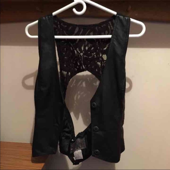 Women Faux Leather Bke Vest