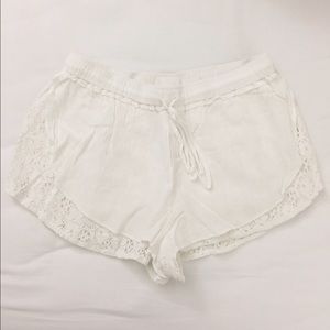 Pacsun white double layered shorts