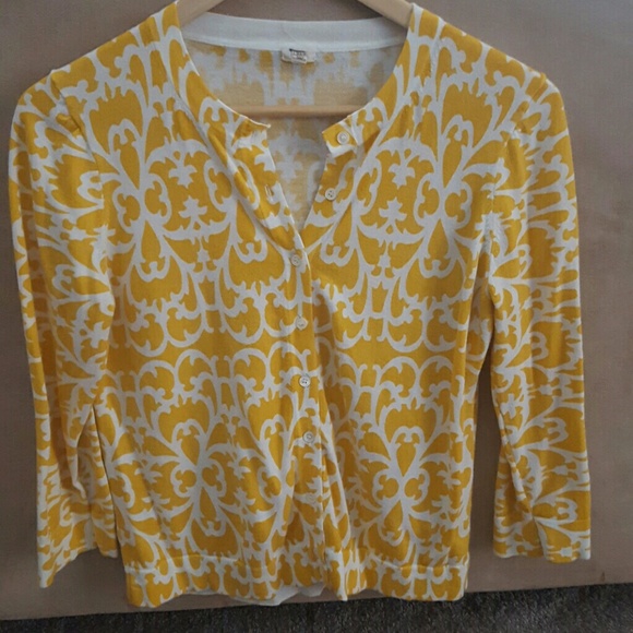 J. Crew Yellow Cardigan