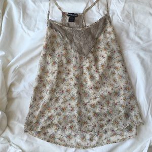Lose floral lace tank top