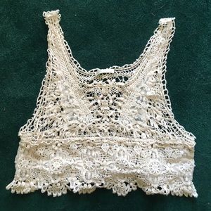 Lace cover up shirt