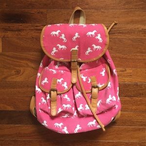 Backpack Pink Horses