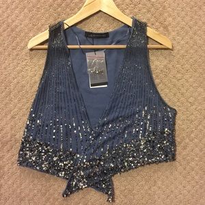 Zara jeweled vest