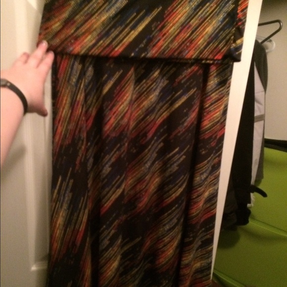 Lularoe L black maxi skirt