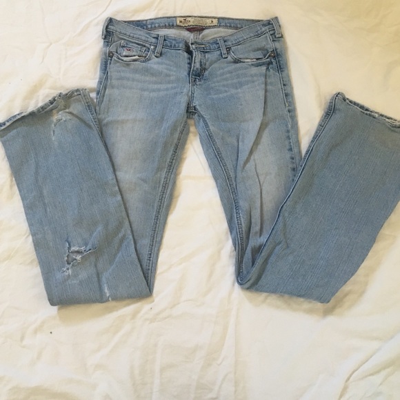 Hollister distressed jeans.