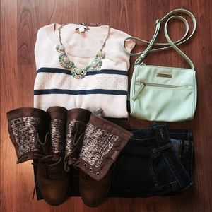 Mint Green Nine West Crossbody Bag