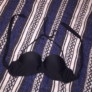 California waves black bandeau bikini top