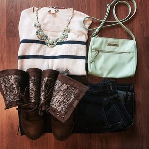 Mossimo Brown Combat Boots (size 8)