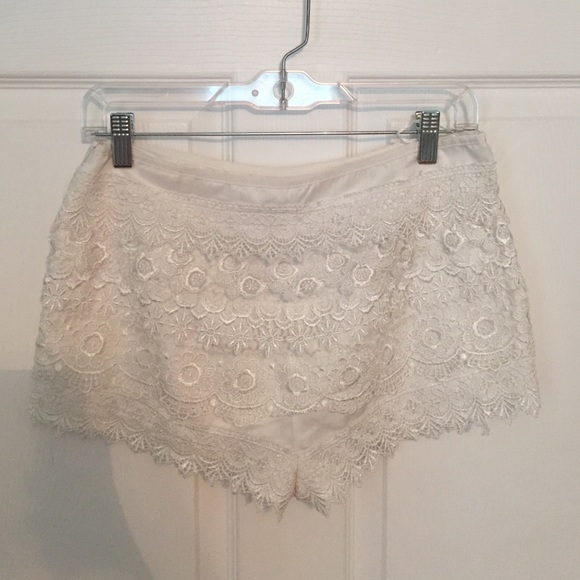 White Lace Shorts