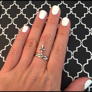 James Avery dangling cross ring