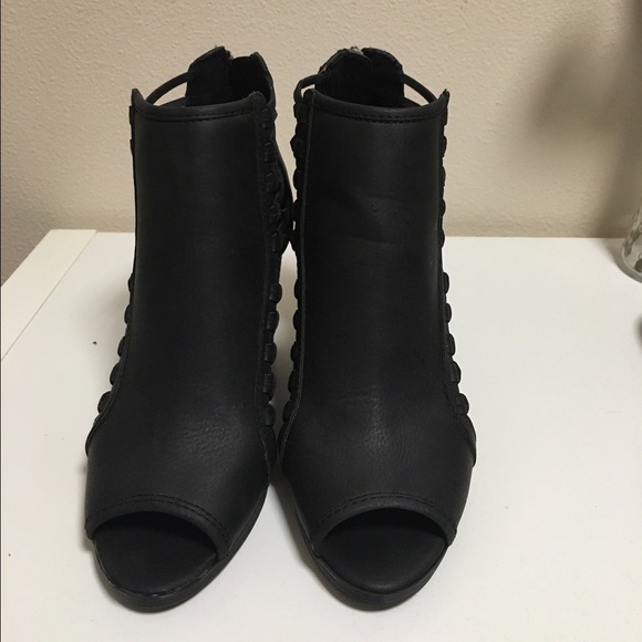 Peep Toe Ankle Boots