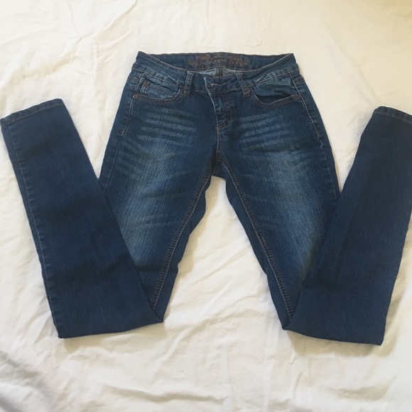 Wax jeans dark wash skinny jeans