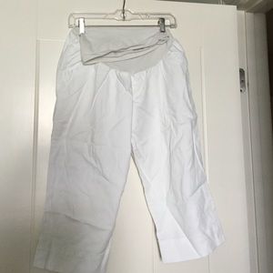 White maternity Capri pants