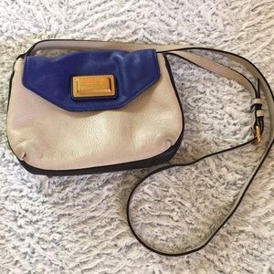 Marc Jacobs Cobalt and Cream Crossbody Bag