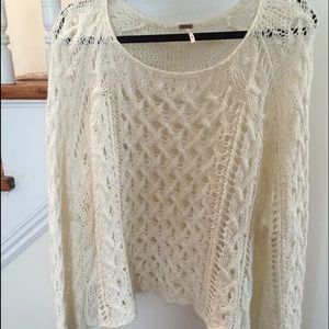 Free People Summer Sweater Ivory Small NEW