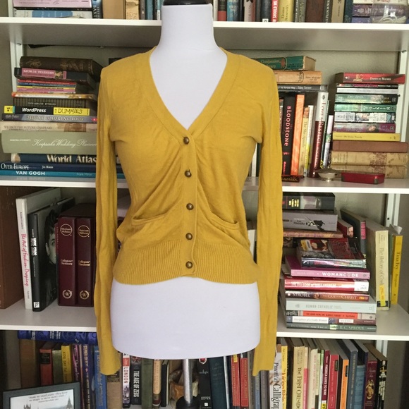 Banana Republic Mustard Cardigan - Size Small
