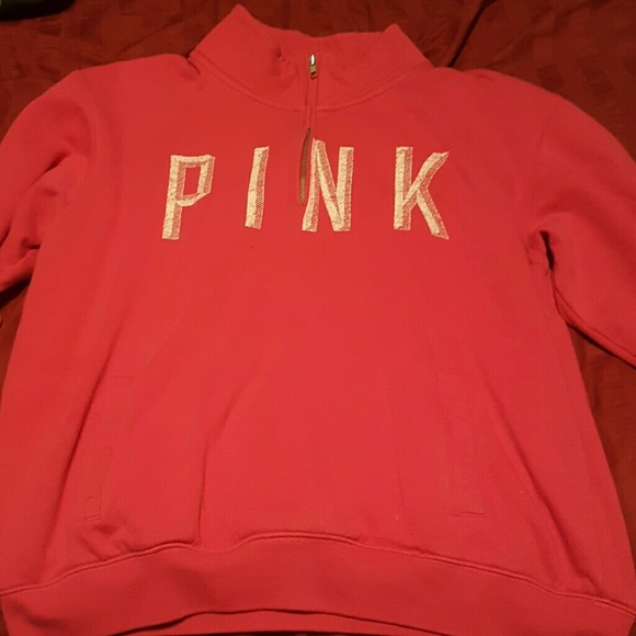 Victoria secret half zip in pink