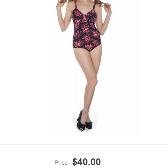 Last one! Retro One Piece Bathing Suit - Picture 4 of 4