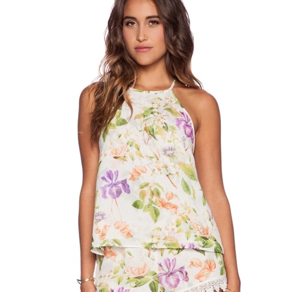 Show Me Your Mumu Selena Top in Flower Press M
