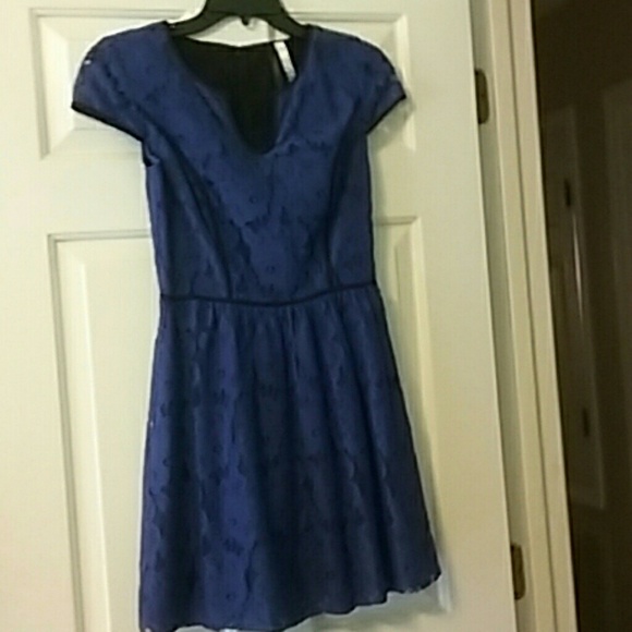 Dark, cobalt blue lace dress