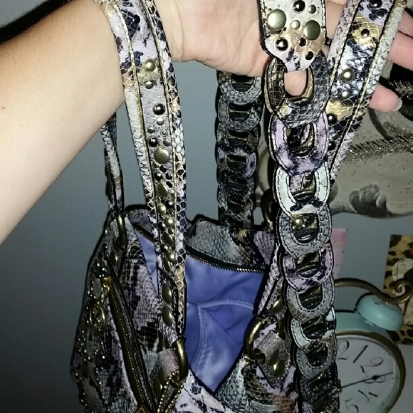 Rare Authentic Snakeskin Coach Spotlight Tote - Picture 2 of 3