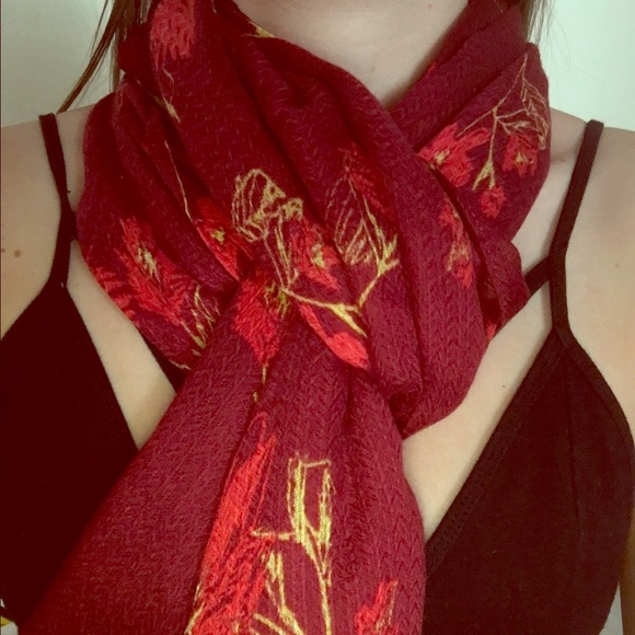 Burgundy scarf