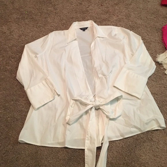 white tie blouse