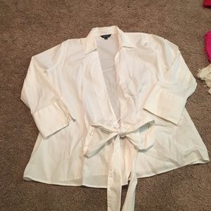 white tie blouse