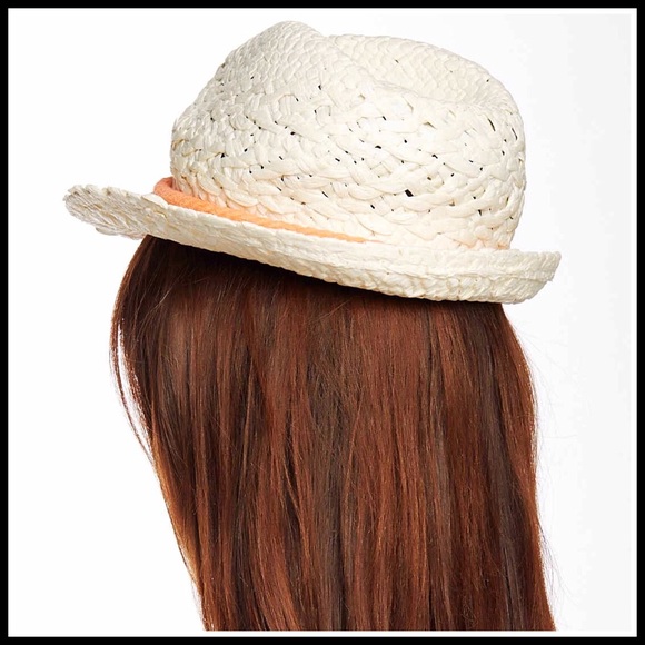IVORY WOVEN FEDORA BOHO BOW BAND SUMMER HAT A3C - Picture 2 of 8