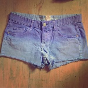 Ombré Purple jean shorts!