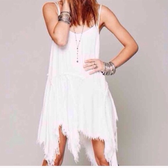 Free People Dresses & Skirts - Free People NWOT Cream shark bite slip dress