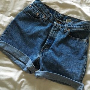 High waisted vintage Levi shorts