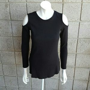 H&M Black open-shoulder long sleeve top!