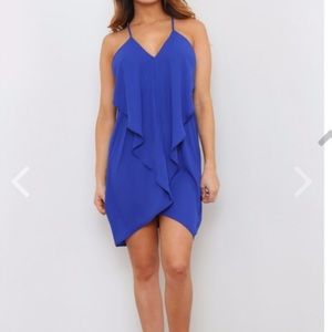 Blue Wrap dress-- NEVER WORN