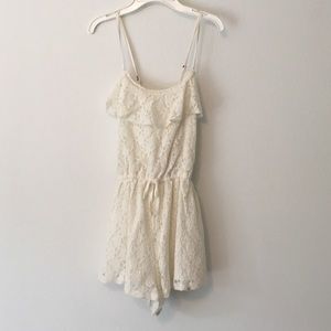 Abercrombie kids white lace romper with tags