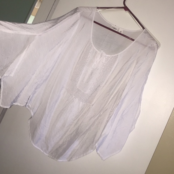 Flowy white boho top