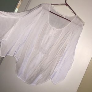 Flowy white boho top