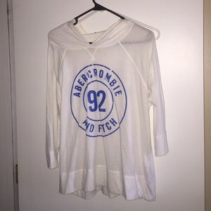 White Abercrombie and Fitch hoodie