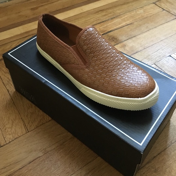 MIA Tan Woven Slip-On Shoes