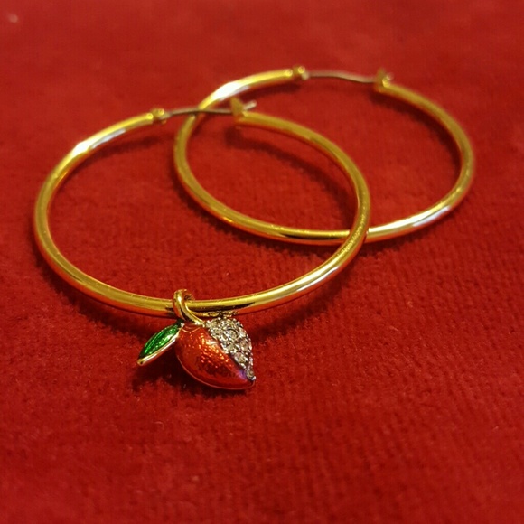 Juicy Couture gold hoop earrings