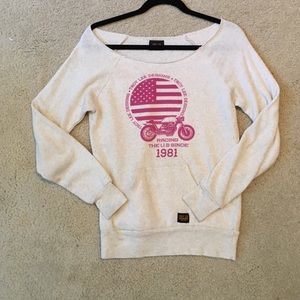 Off the shoulder sweatshirt