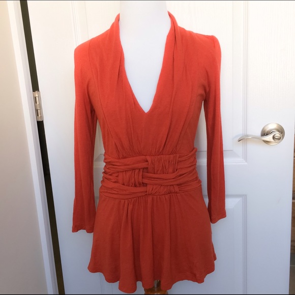 Anthropologie Tops - Anthropologie Ett Twa Orange Slimming Top S 4 6