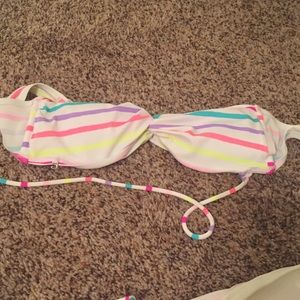 VS multicolor striped bikini top