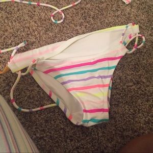 VS multicolored striped bikini bottoms