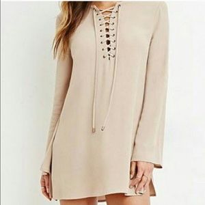 Forever 21 lace up tunic dress