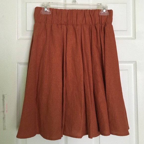 Sparkle and Fade full orange elastic skirt