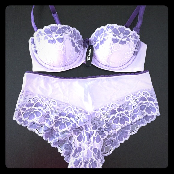 Purple Matching Bra & Panty Set