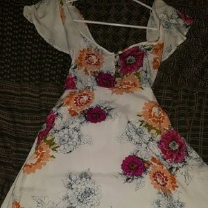 Flowy Floral open back short summer dress