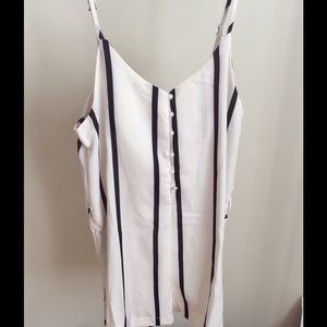 Vertical striped romper