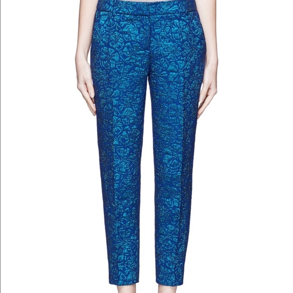 New with tag J.CREW Delphinium jacquard pants